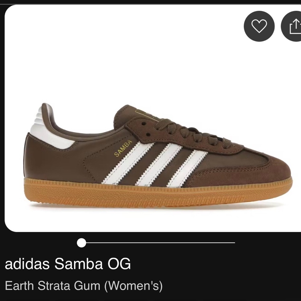Adidas Earth Brown and White Samba Sneakers Women’s size 9 - Picture 2 of 13